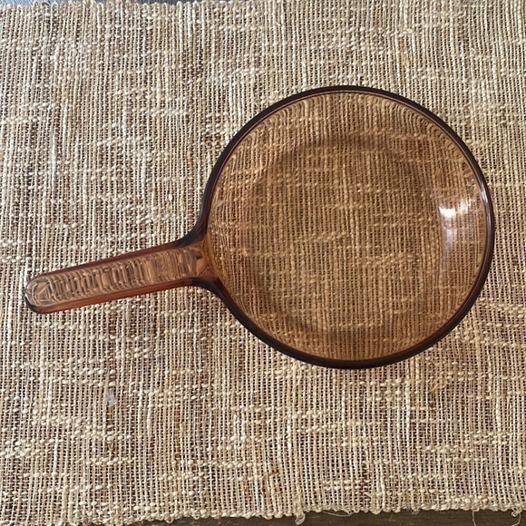 Corningware Vision Cookware Amber Glass Saucer Pan 7 "1/4"×1.5" France - Picture 1 of 5